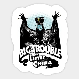 BLACK BIG TROUBLE IN LITTLE CHINA Sticker